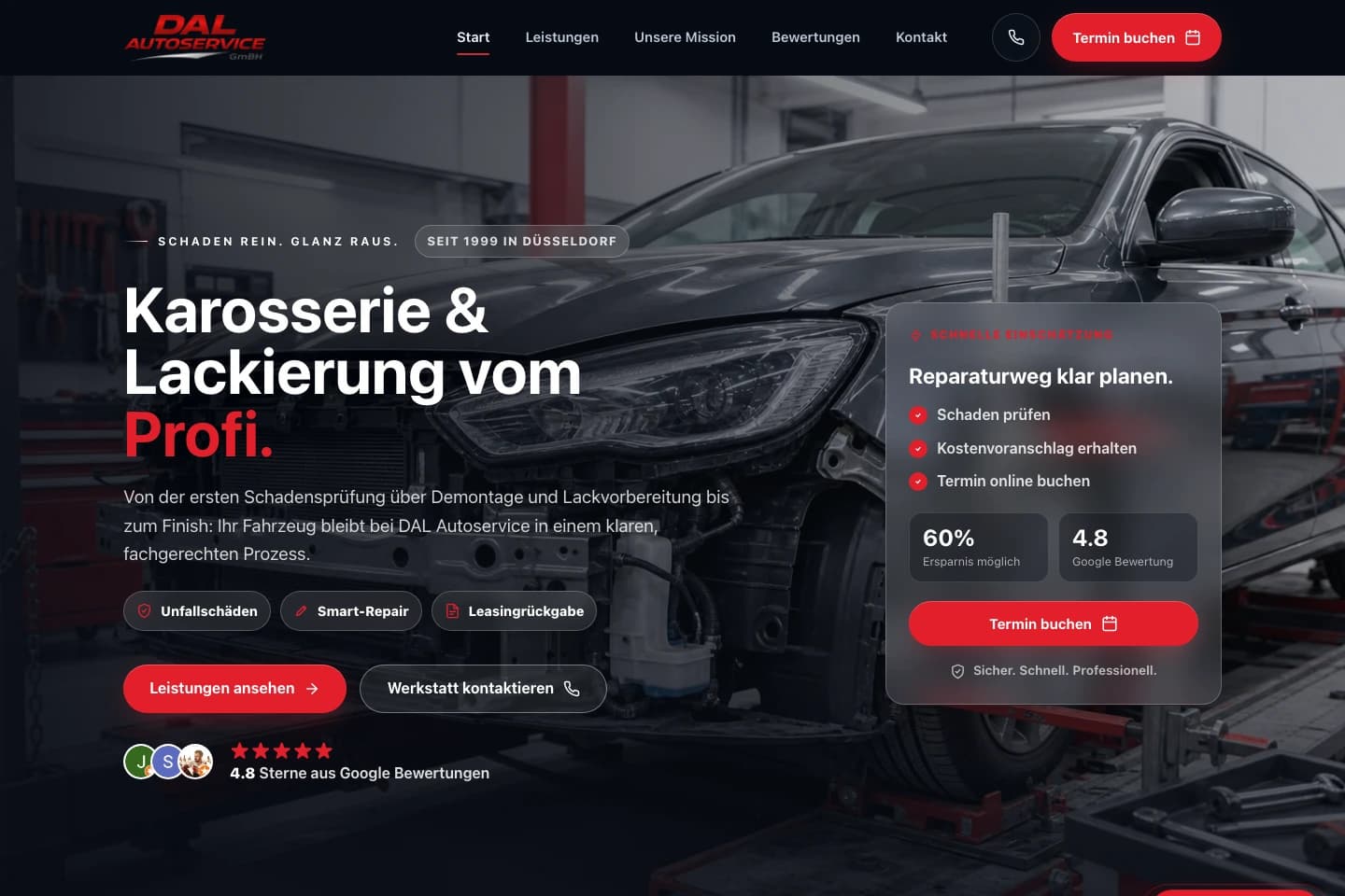DAL Autoservice: Website-Projekt von KönigTech