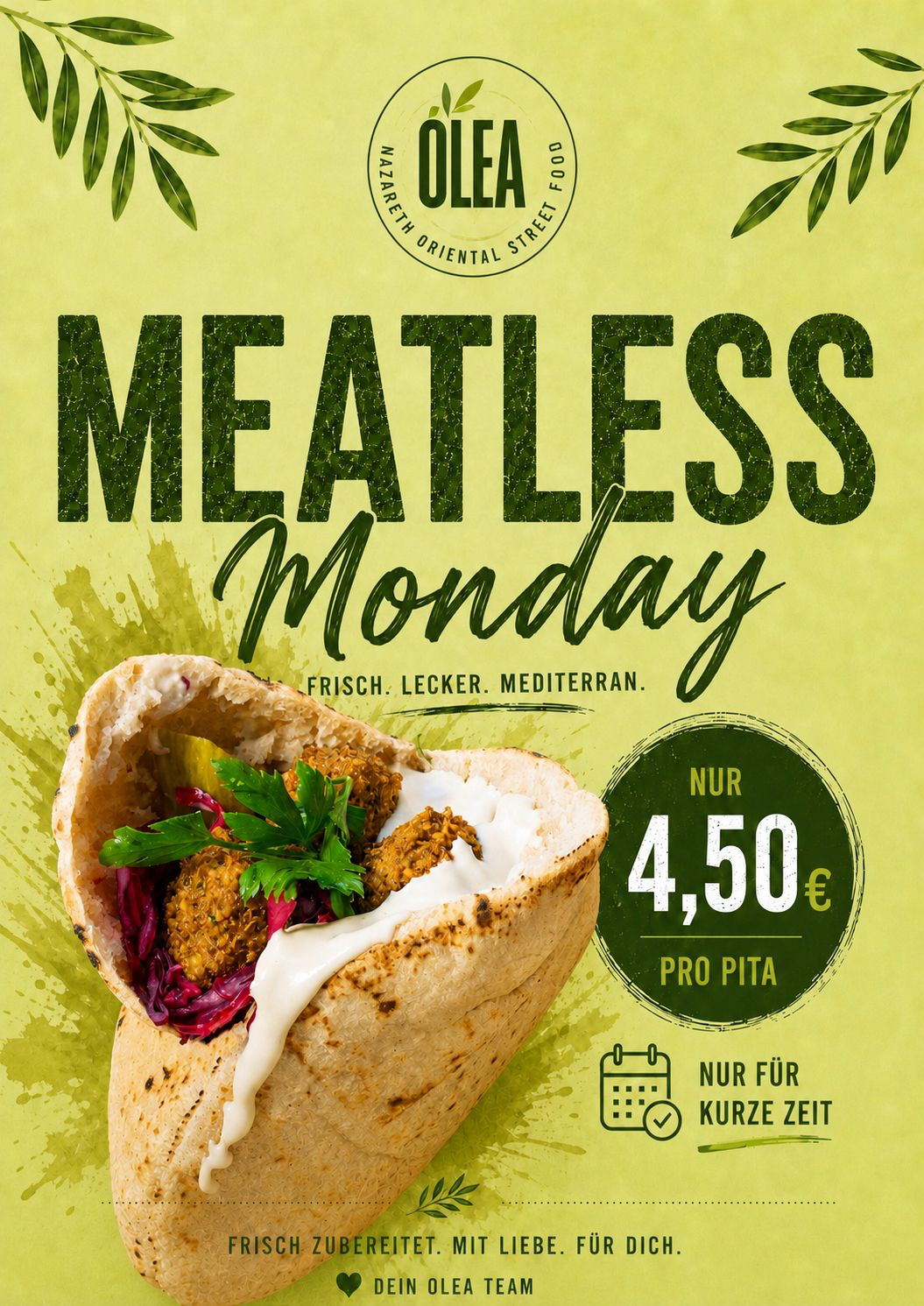 Flyer-Design für OLEA – Meatless Monday