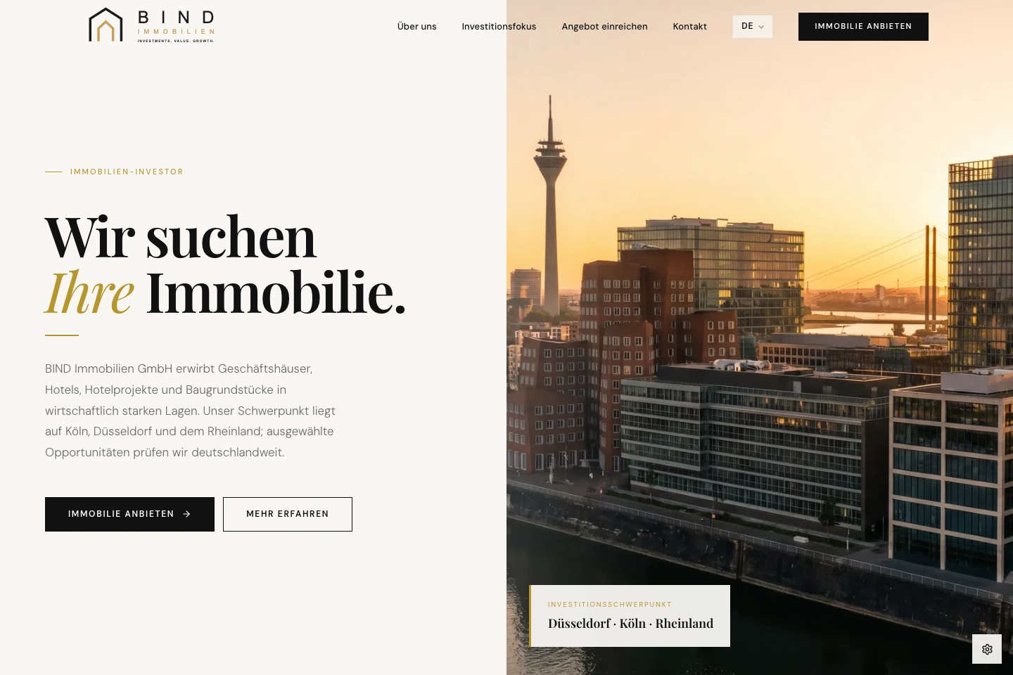 BIND Immobilien: Website-Projekt von KönigTech