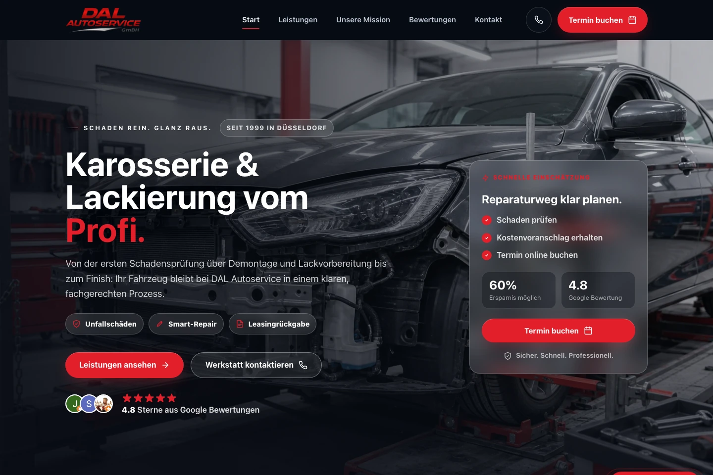 DAL Autoservice: Website-Projekt von KönigTech